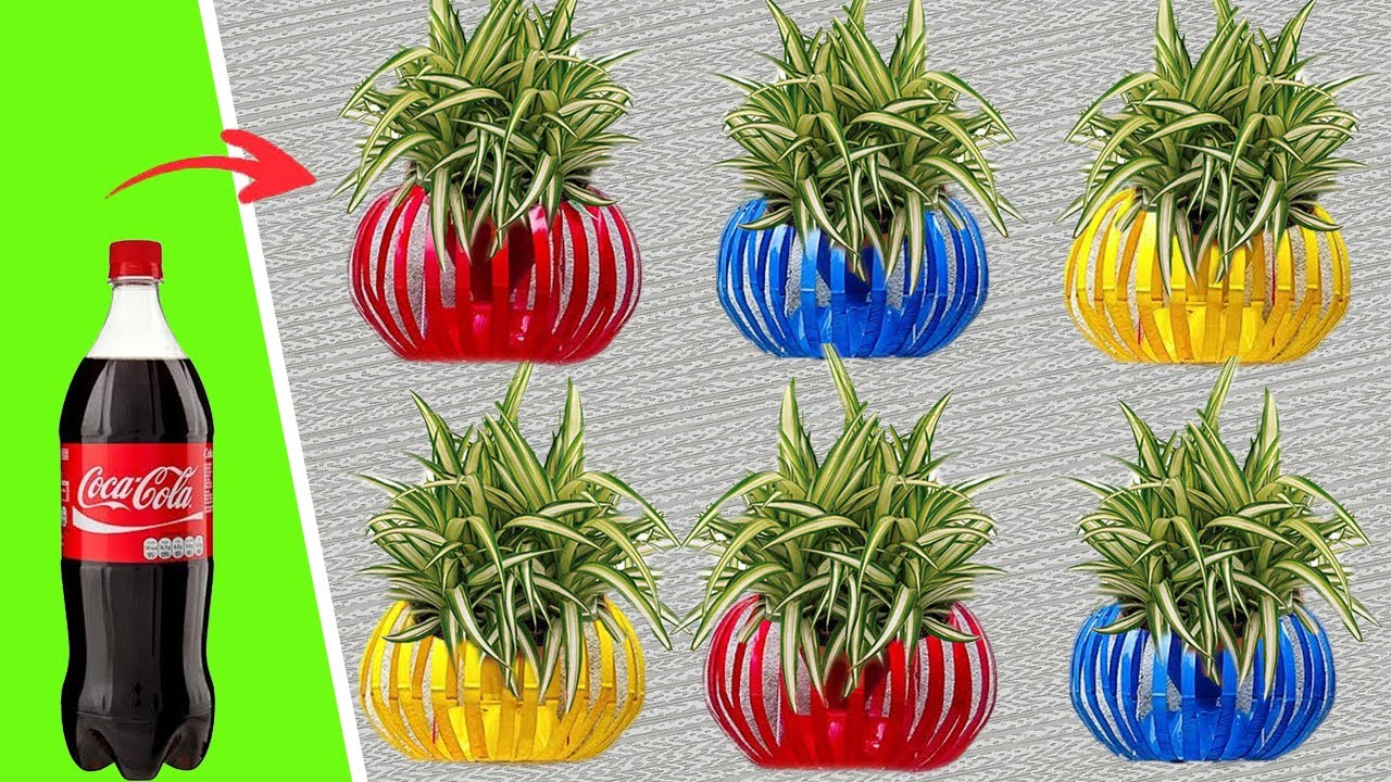 Transforme Garrafa Pet em Lindos Vasos Decorados | IDEIAS PARA JARDIM