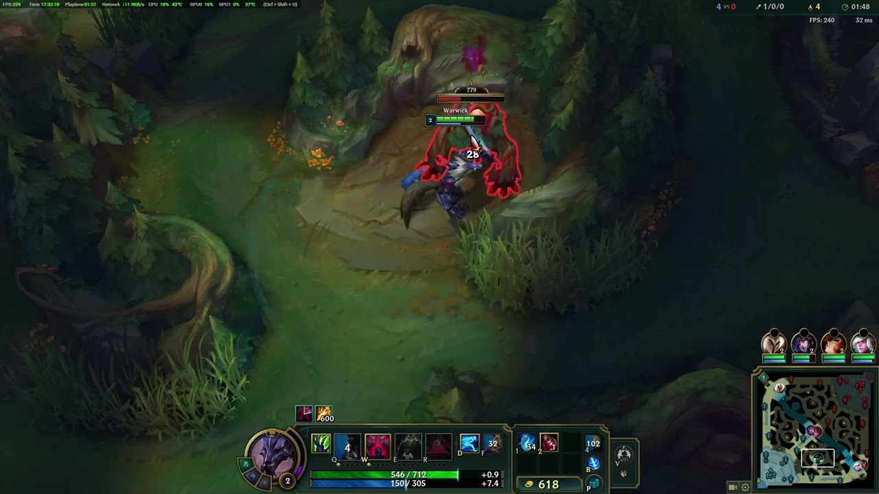 Warwick, enemy team throws