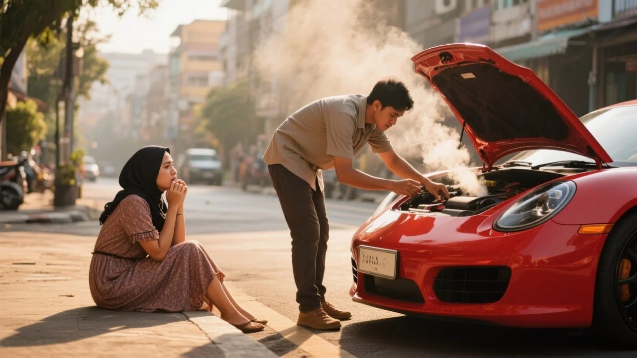 Tak disangka! Niat tulus menolong wanita kaya yang mobilnya mogok, pria gembel ini justru menemukan