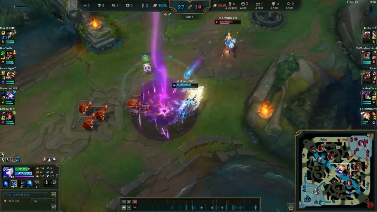 Ashe vs. Lux: ABSOLUTE DOMINATION!  No Contest!