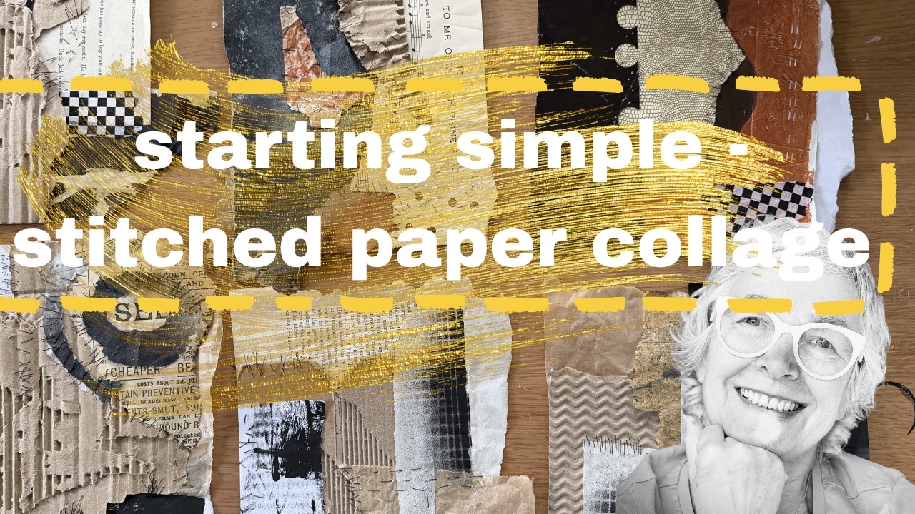 Simple Sewn Paper Collage - a great creative kickstarter