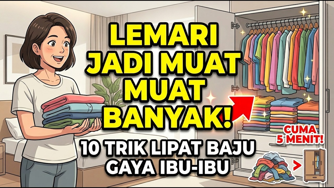 10 Trik Emak-emak Melipat Baju Metode KonMari Biar Lemari Muat Banyak.