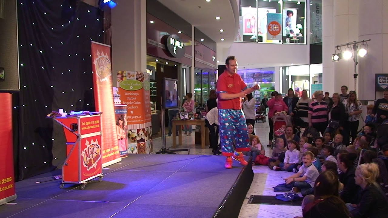 Silly Scott's performance at Cascades Shopping Centre in Portsmouth