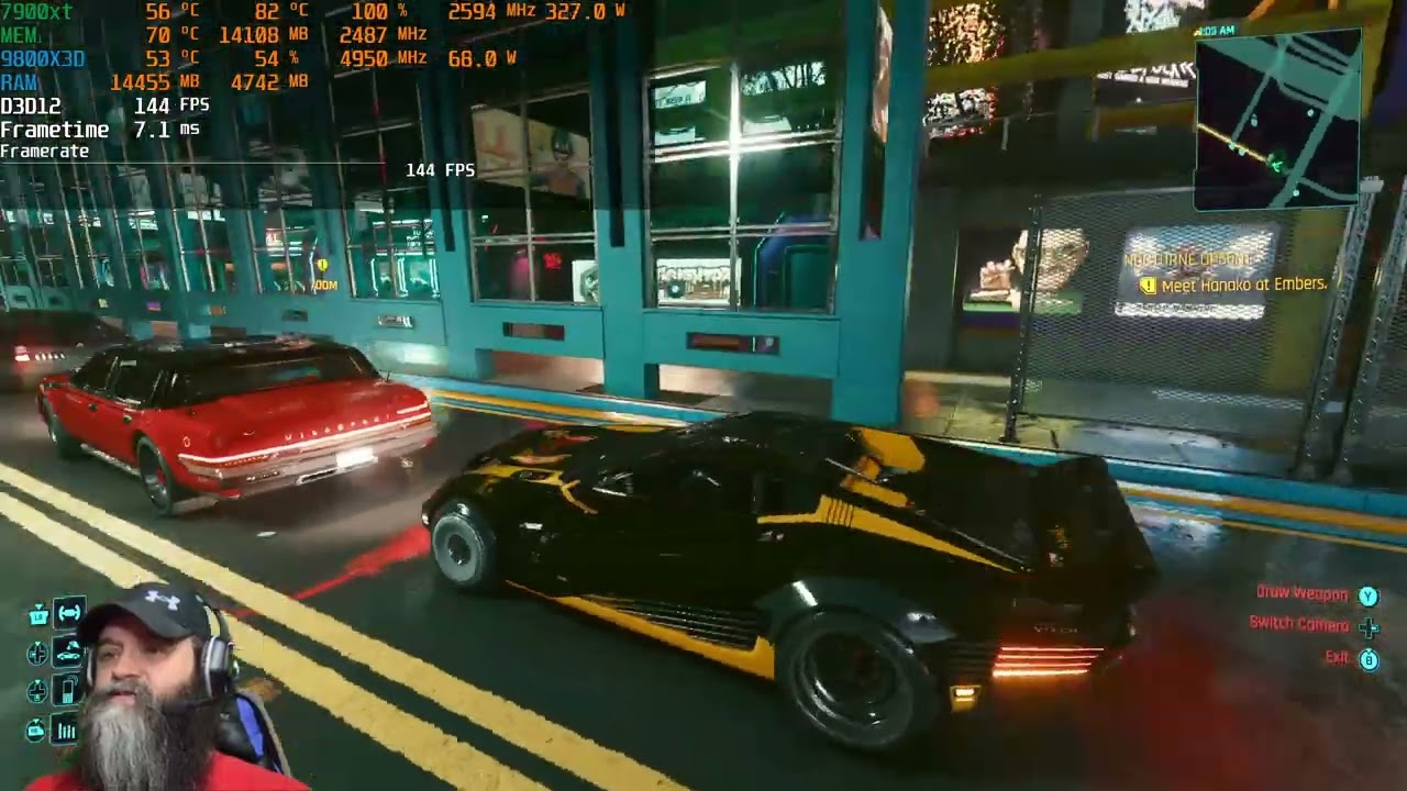 So i switched my 7900XT into my 9800X3D build Let's see it in Cyberpunk 2077