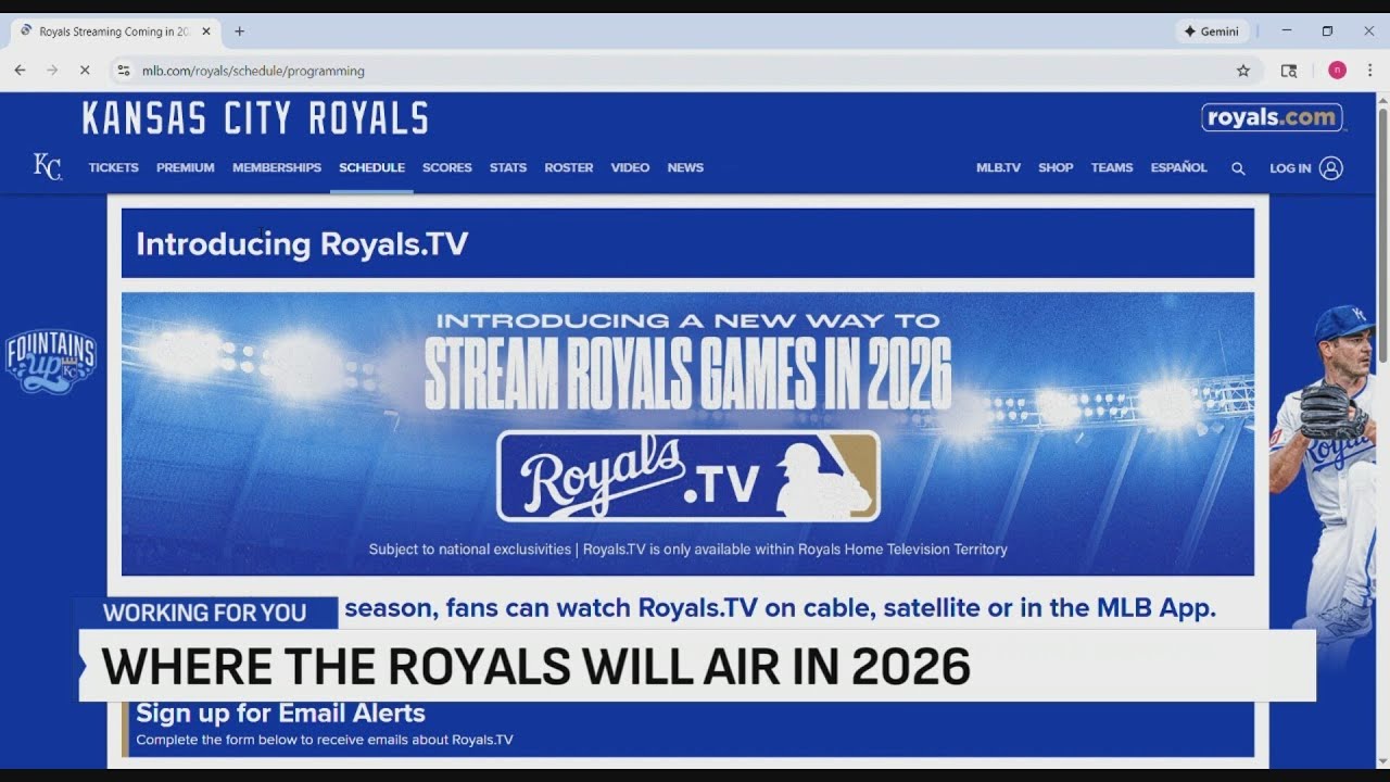 Royals announce new streaming service for games in 2026
