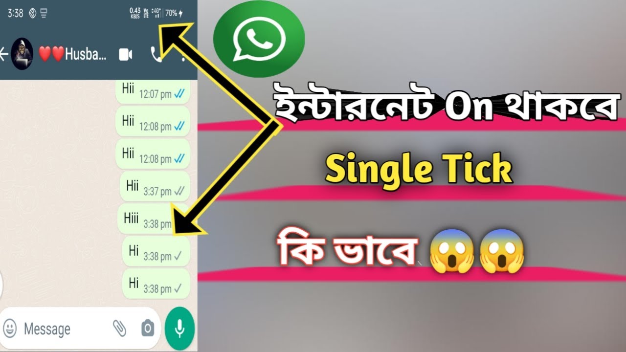 Whatsapp single tik bangla / Mobile Data on but whatsapp ofline ||#NosoTech20