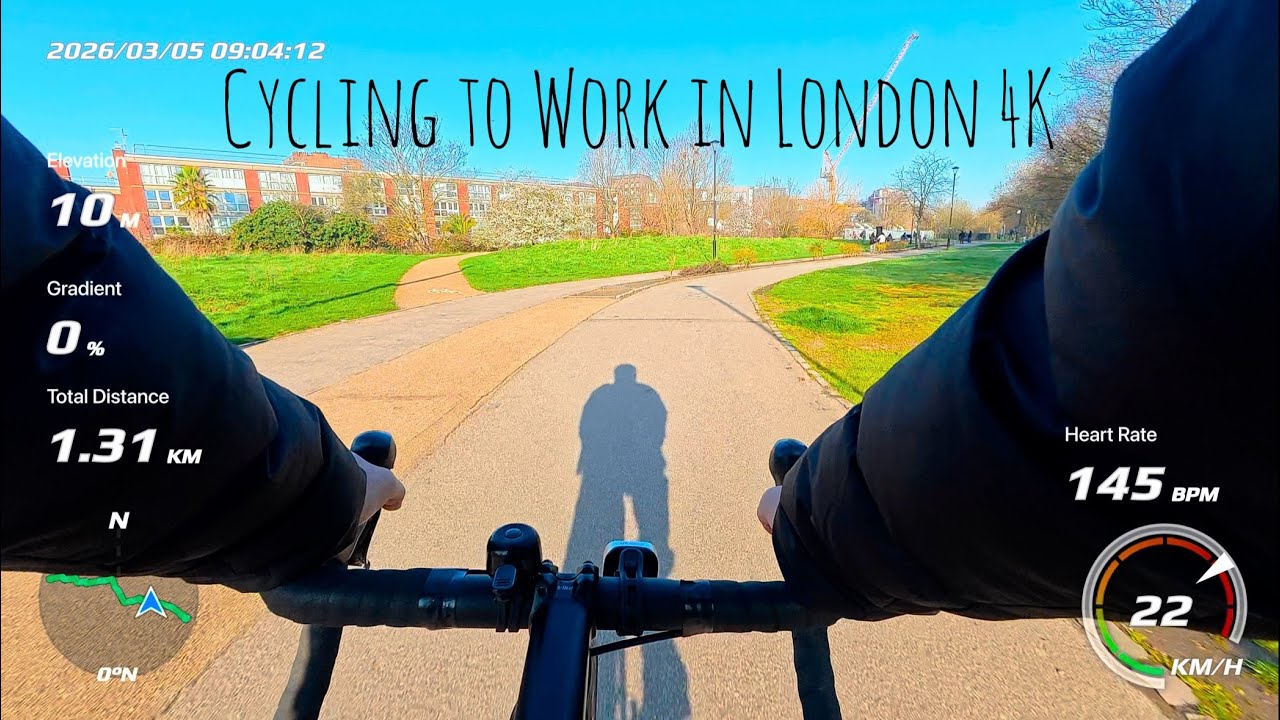 Cycling to Work in London #1 | Morning Rush Hour | 4K POV | Real Audio