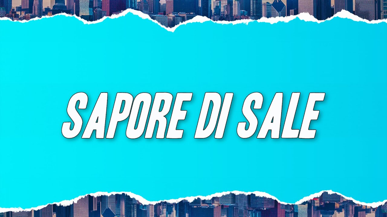 Gino Paoli - Sapore di sale (Testo)