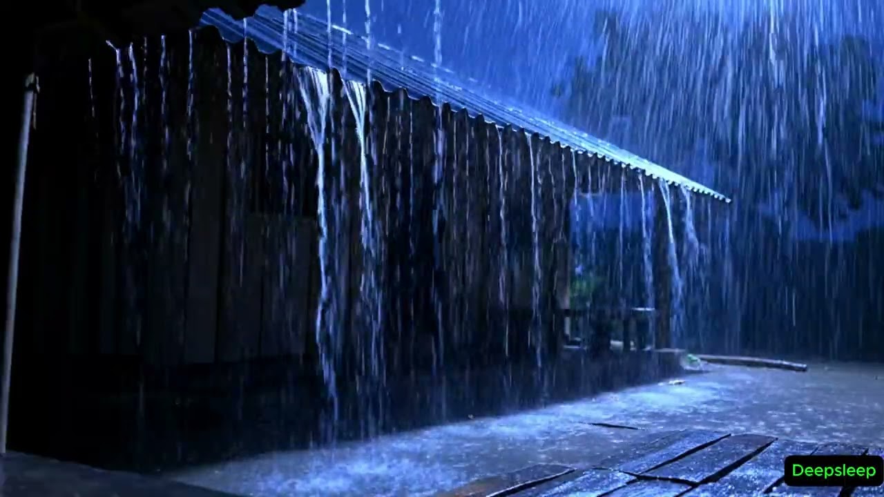 A Refreshing Sleep with Torrential Rain on a Rickety Tin Roof