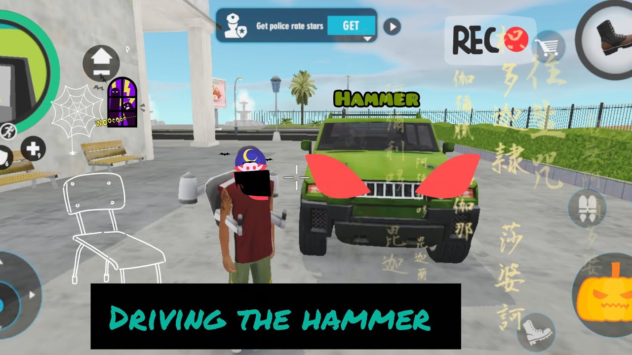 Driving a hammer car in a real Gangster crime simulator 