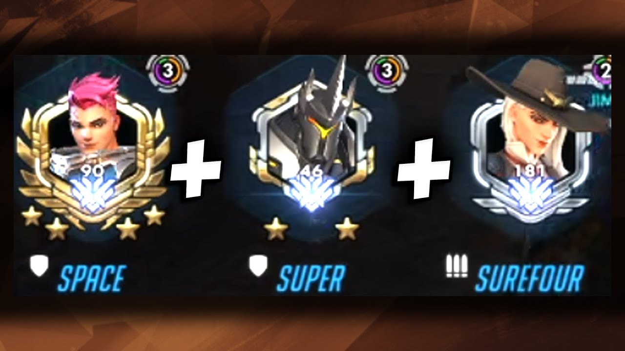 SUREFOUR ASHE + SUPER REIN + SPACE ZARYA! [ OVERWATCH SEASON 21 TOP 500 ]