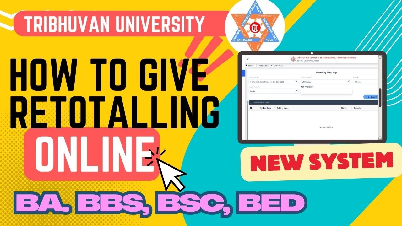 How to Apply for Retotalling ONLINE | TU BBS, BA, B.Ed, B.Sc | Step-by-Step Guide 2025