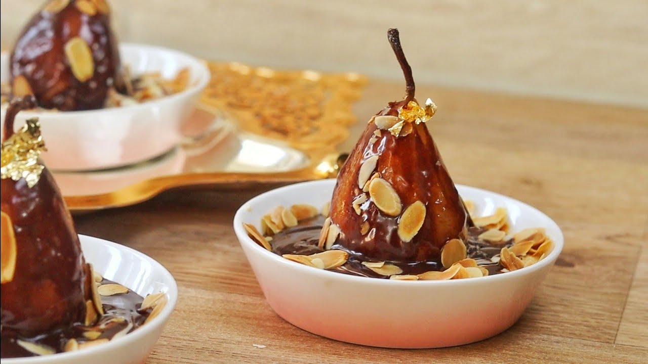 تحلية راقية بالإجاص | dessert à el'assiette poire 🍐 crème diplômât