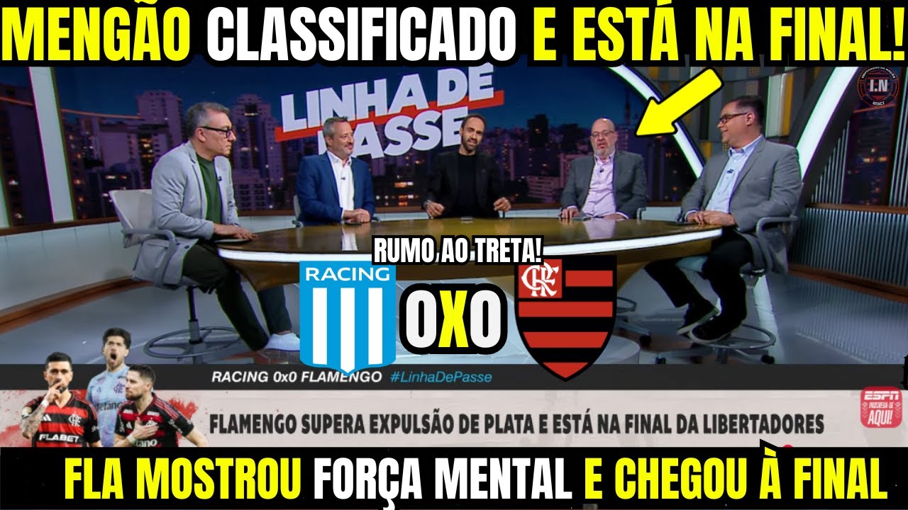 MENG&Atilde;O na FINAL! FLAMENGO CLASSIFICADO para FINAL da LIBERTADORES | RACING 0&times;0 FLAMENGO