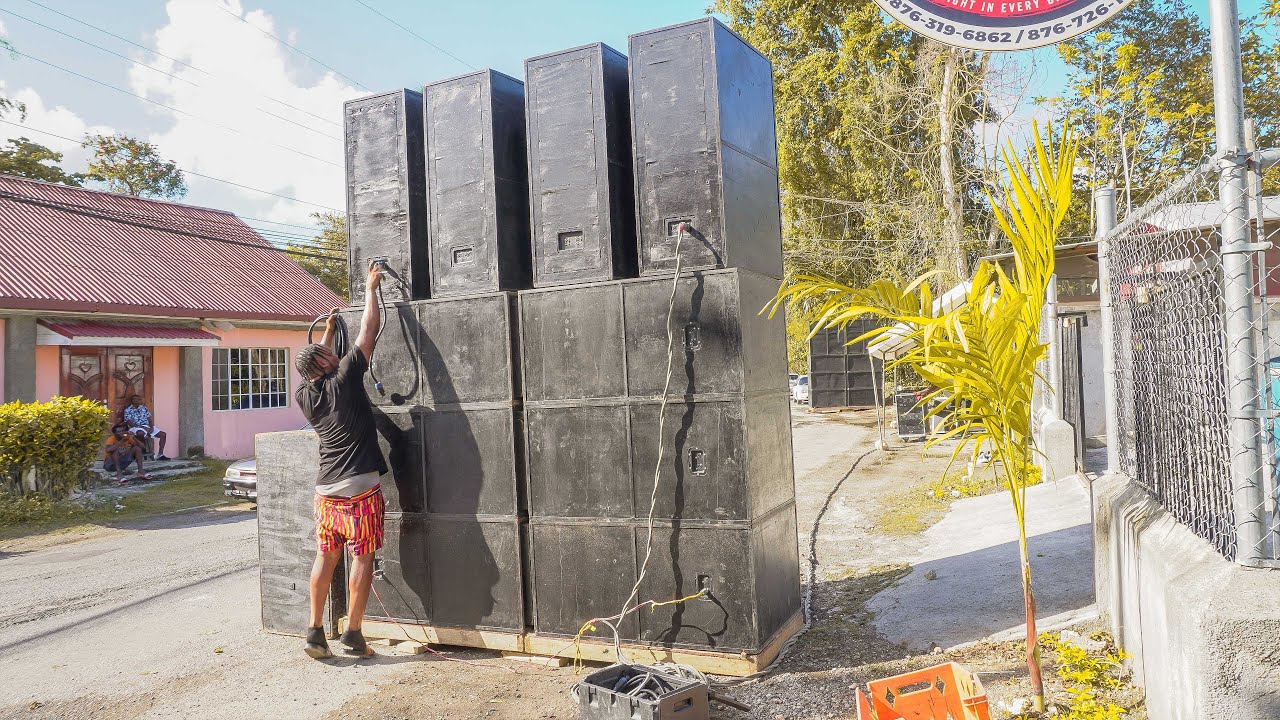 Dynamite Sound System In Jacks River St  Mary Sound System SetUp & Early Juggling