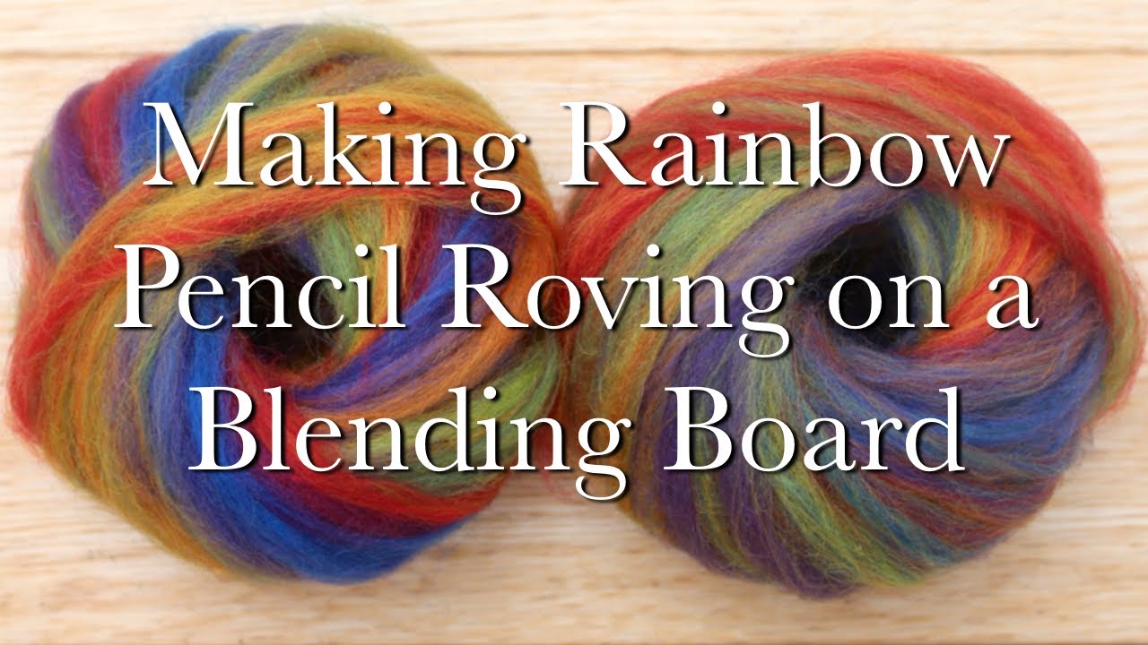 Questionable Blend 4 - Rainbow by World of Wool. Making blending board pencil roving. 100% merino