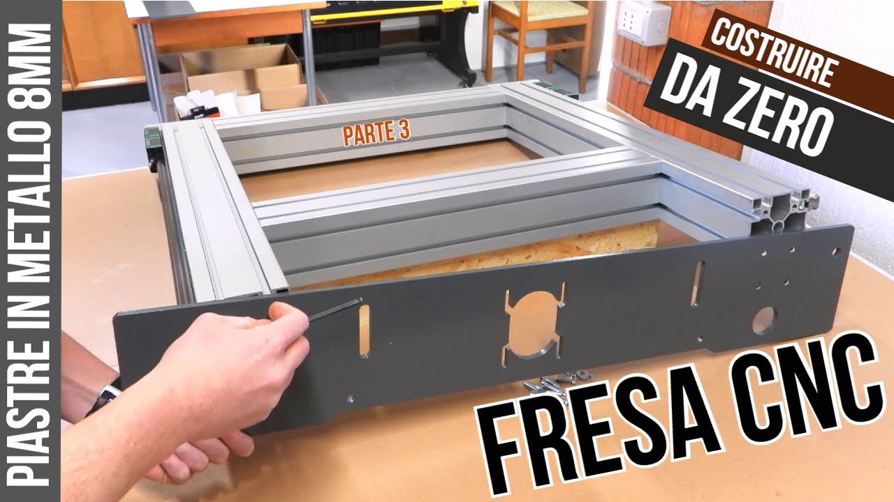 PIASTRE IN METALLO da 8mm tagliate con LASER. Costruire una fresatrice CNC passo per passo | Parte 3