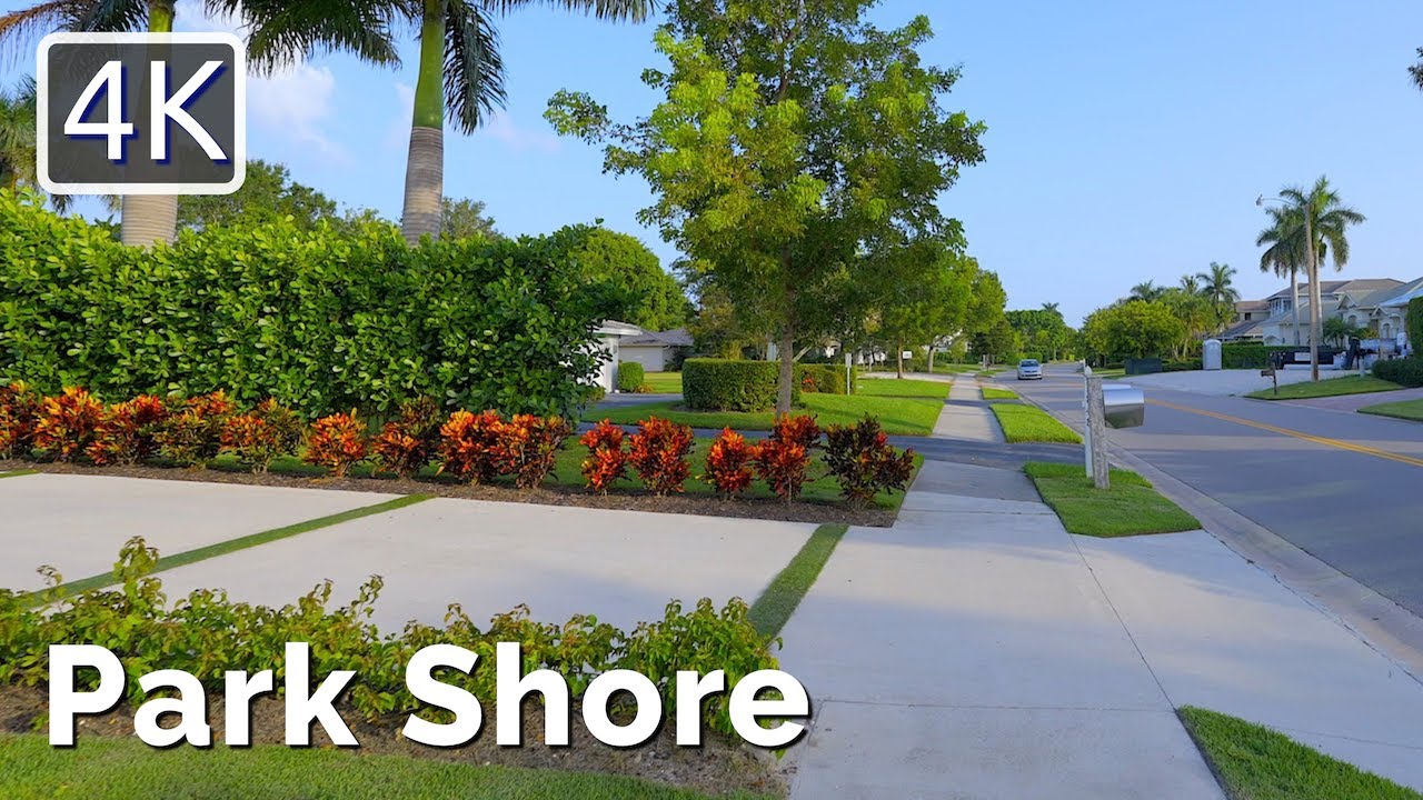 [4K] Neighborhood Walk in the Evening, Park Shore, Naples Florida, July 2022