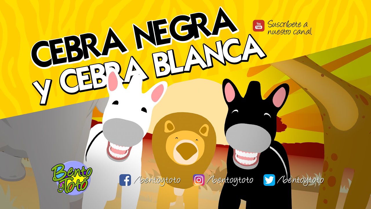 Bento y Tot&oacute; - Cebra Negra y Cebra Blanca (Dibujo Animado Infantil)