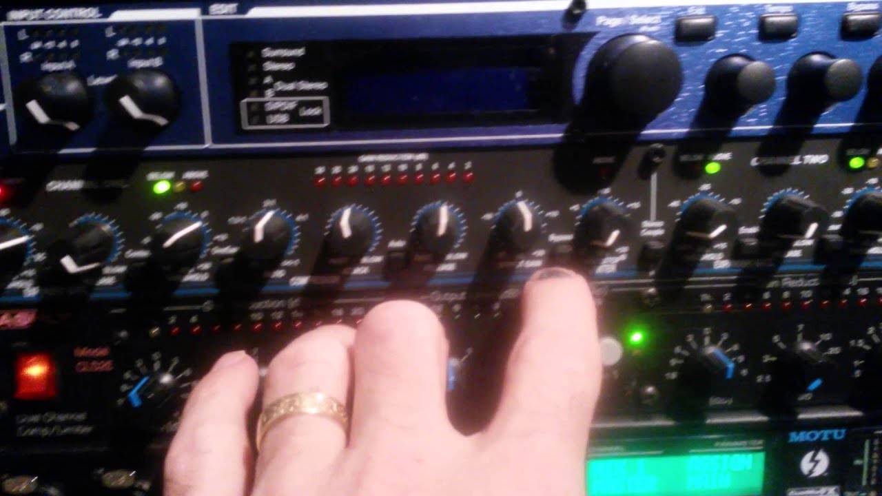 Studio B: Using the patchbay to hook up outboard compressors