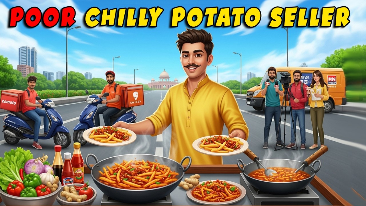 Poor Chilly Potato Seller | English Stories |  Learn English | English Stories | Moral Stories |