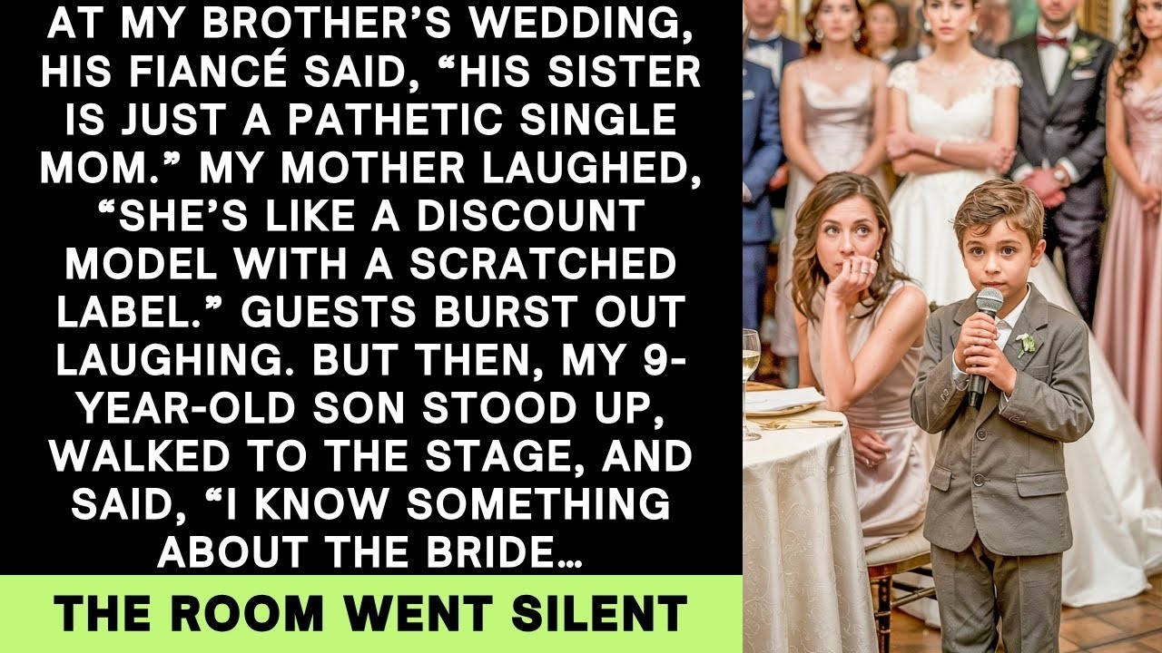 At My Brother’s Wedding, His Bride Insulted Me—Then My 9 Year Old Son Took the Mic And…