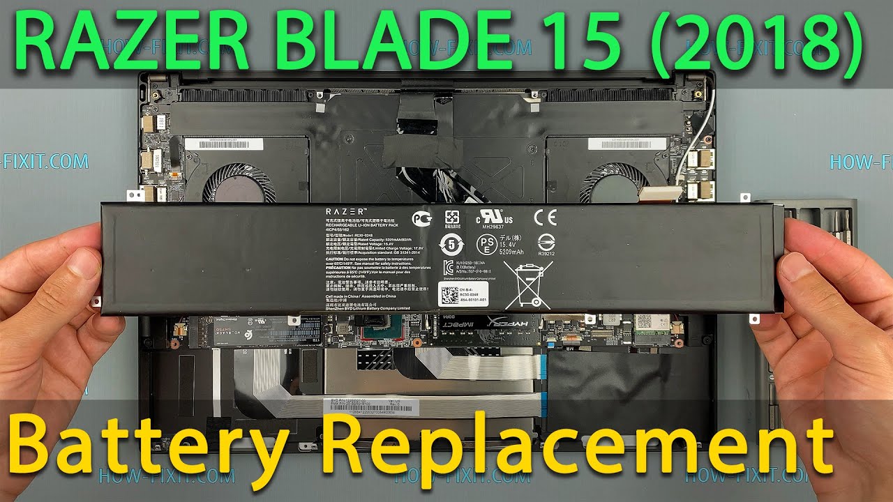 Razer Blade 15 Advanced (2018) Battery Replacement | Fix Fast Battery Drain