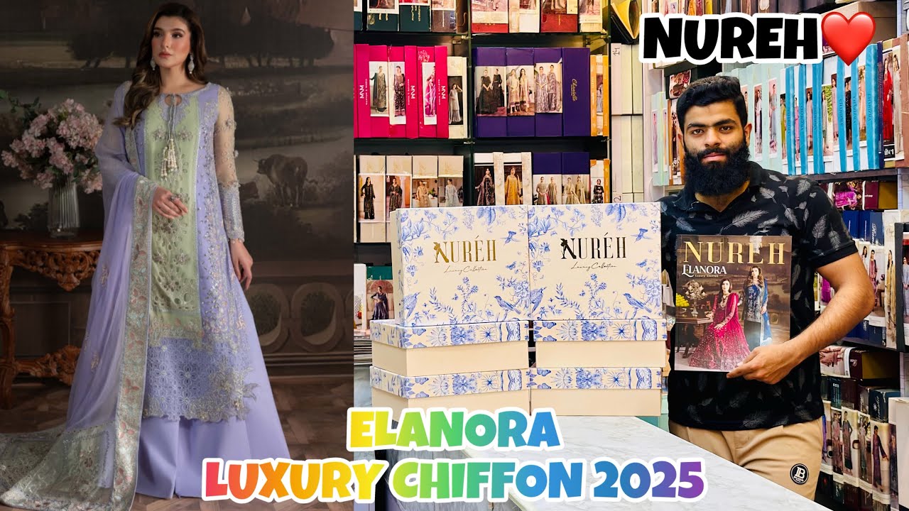 NUREH ELANORA LUXURY CHIFFON COLLECTION 2025/Handmade Chiffon Designer Dresses/Wedding Dresses 25