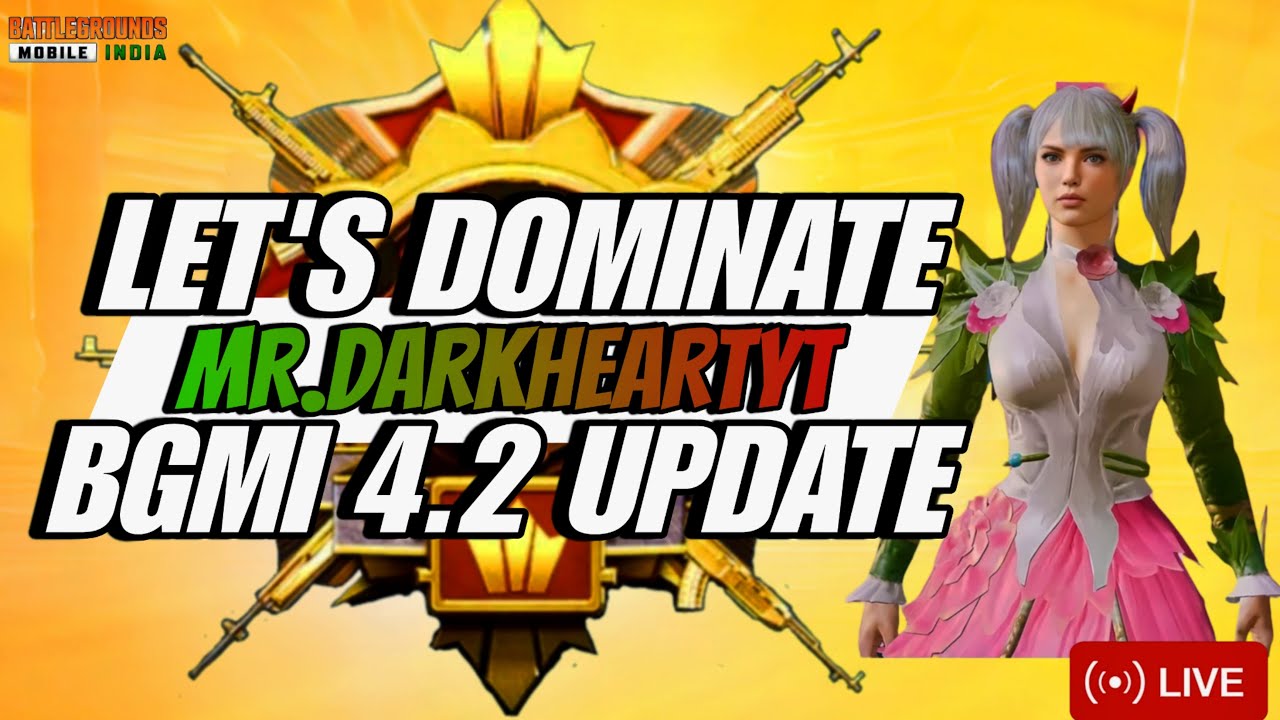 BGMI 4.2 UPDATE LIVE | MY FIRST FACECAM STREAM EVER| SERIOUS RUSH GAMEPLAY RANK PUSH| MR.DARKHEARTYT