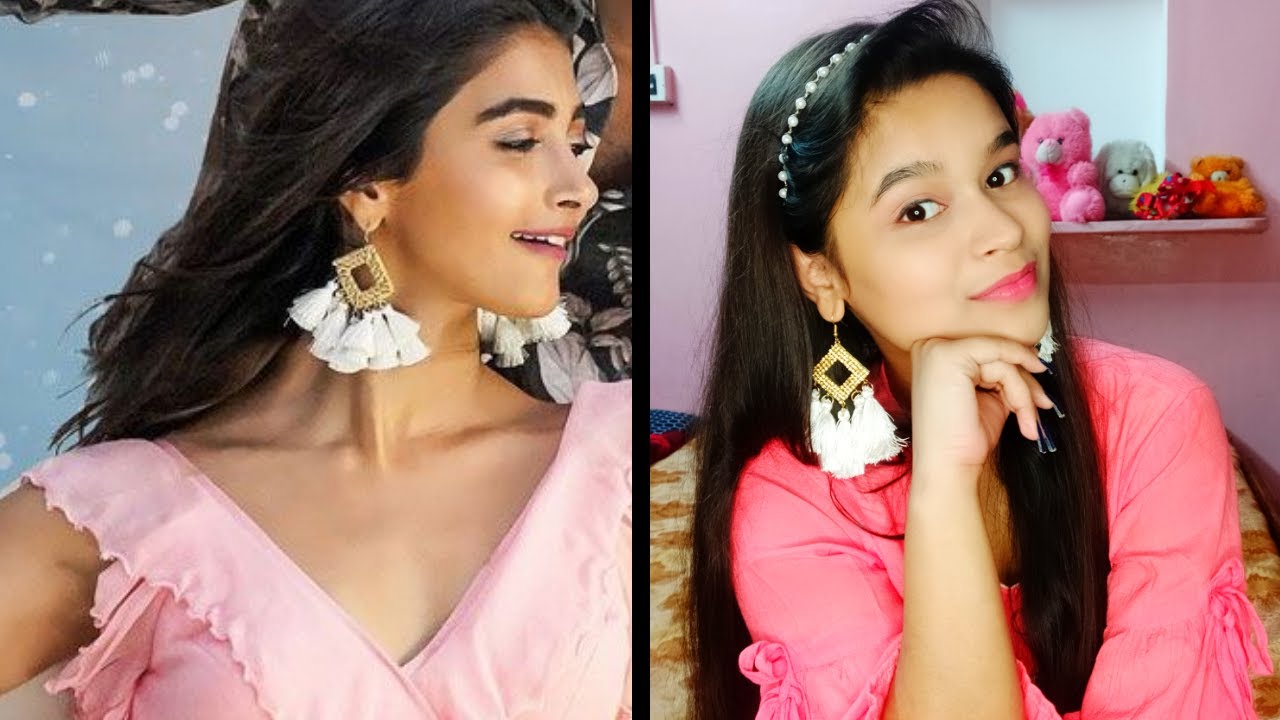 *Pooja Hegde* inspired the *Butta Bomma* earrings || step-by-step easy tutorial || Palak Bhatnagar