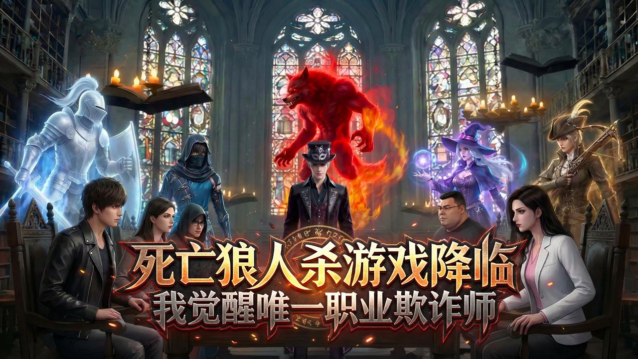 在死亡狼人杀游戏中觉醒欺诈师，我所说的谎言只要被人相信，就会成真！在一场又一场的死亡游戏中依靠着欺诈师，成为了真正的神明#漫画解说 #小说 #狼人杀