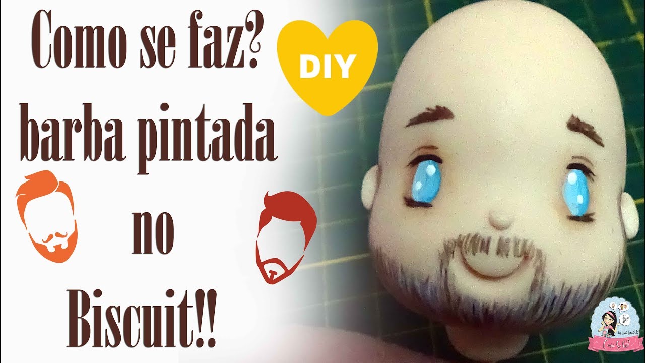 DIY   Efeito Barba no biscuit