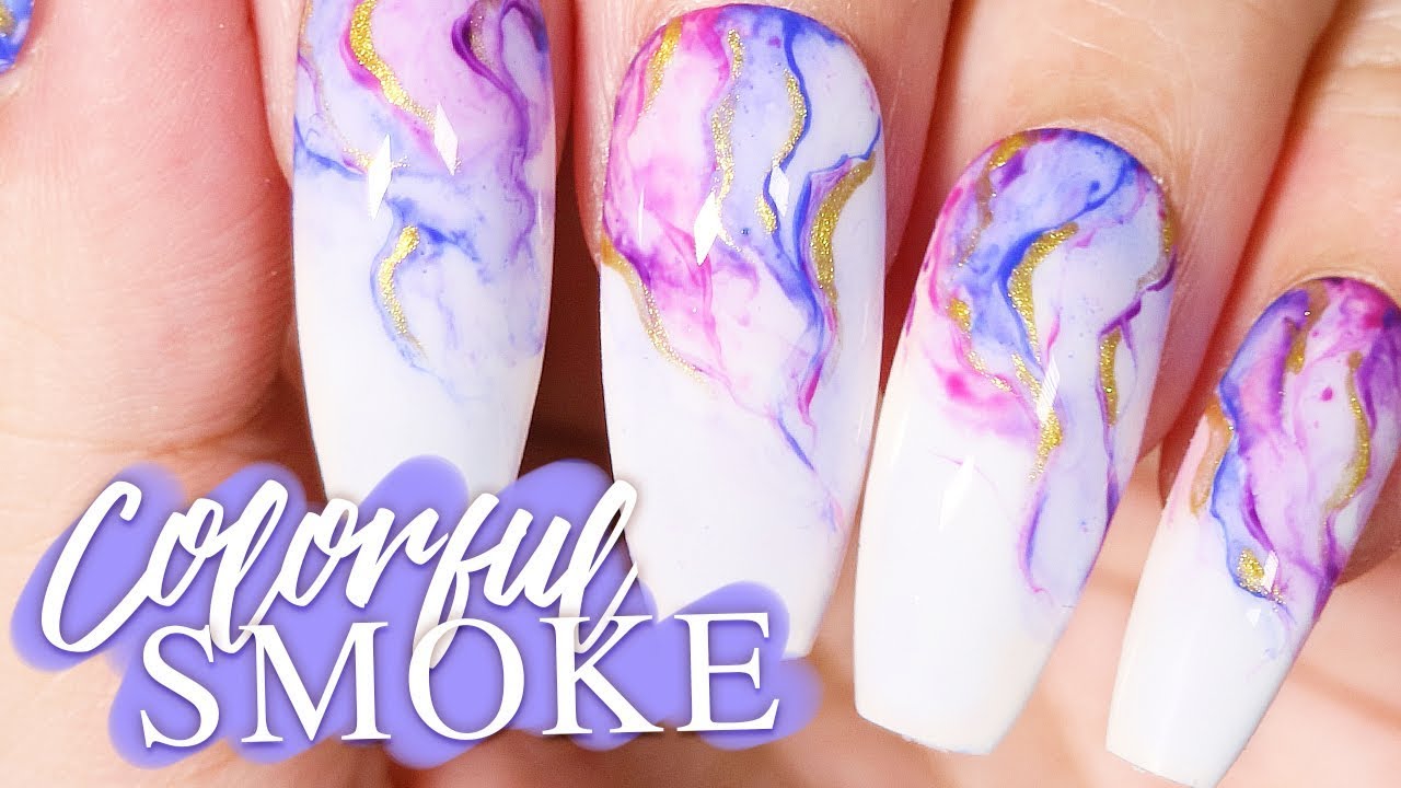 Colorful Smoke Nail Art Tutorial // No Gel/Acrylics // Nail Art at Home