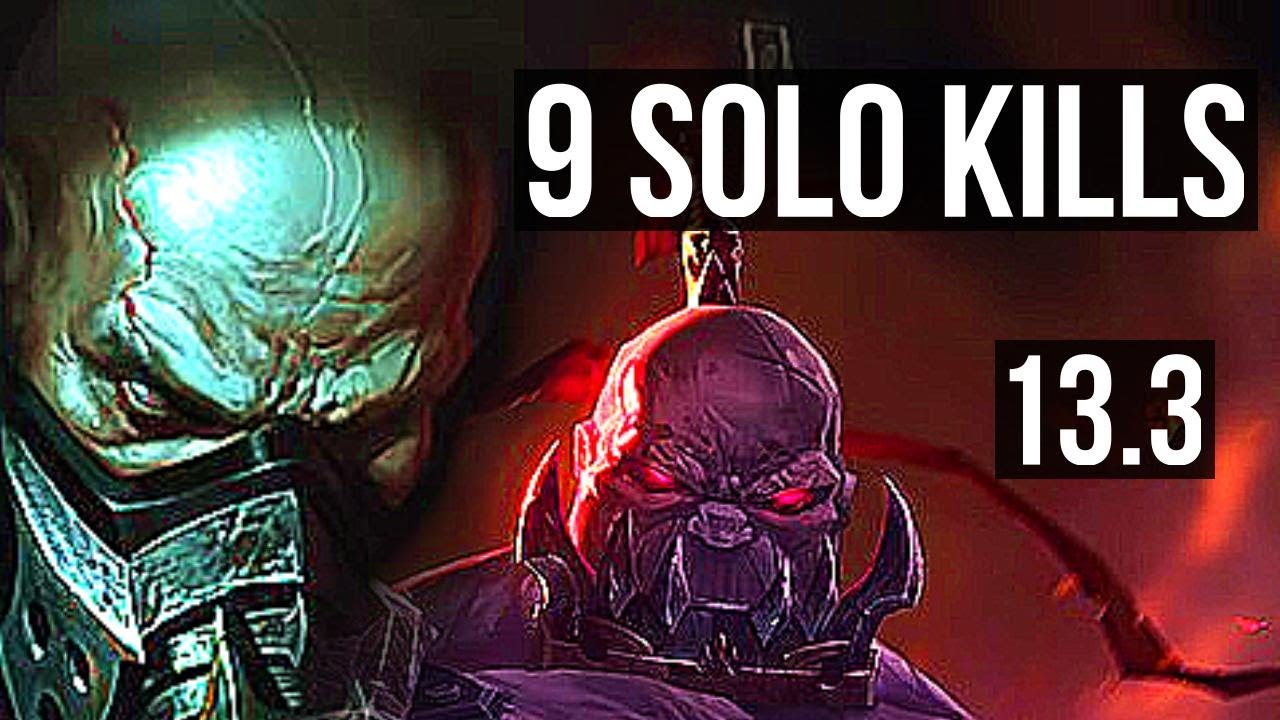 URGOT vs SION (TOP) | 9 solo kills, Rank 7 Urgot, 500+ games, 10/2/3 | KR Grandmaster | 13.3
