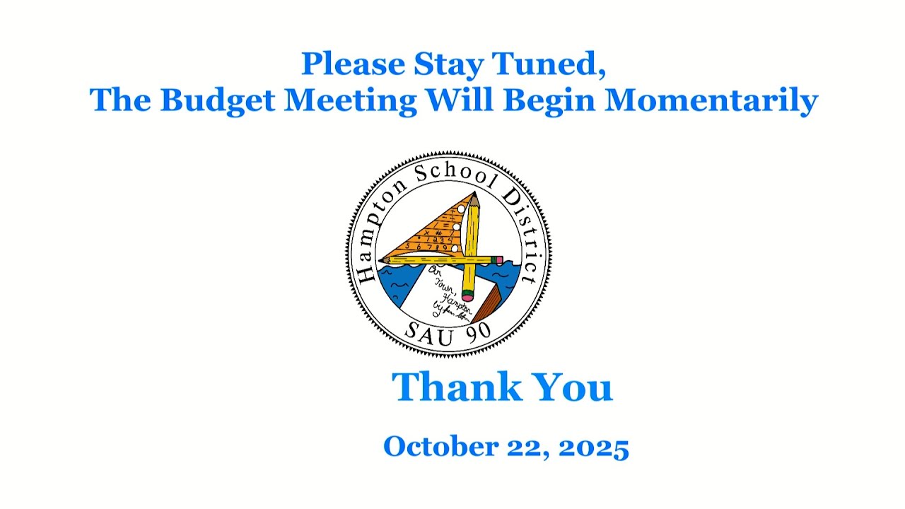 SAU90 Hampton School District Budget Meeting October 22 2025