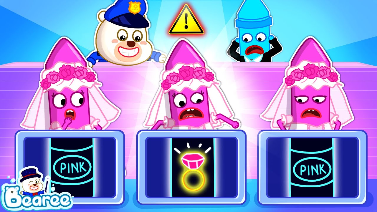 Fake Bride Hides the Diamond Ring!😲 Detective Bearee vs Crayons World Cartoon | Bearee Kids Show