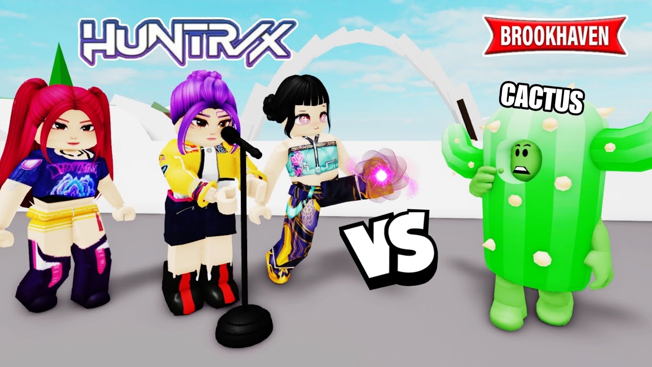 KPOP HUNTRIX VS CACTUS ... ! BROOKHAVEN - ROBLOX