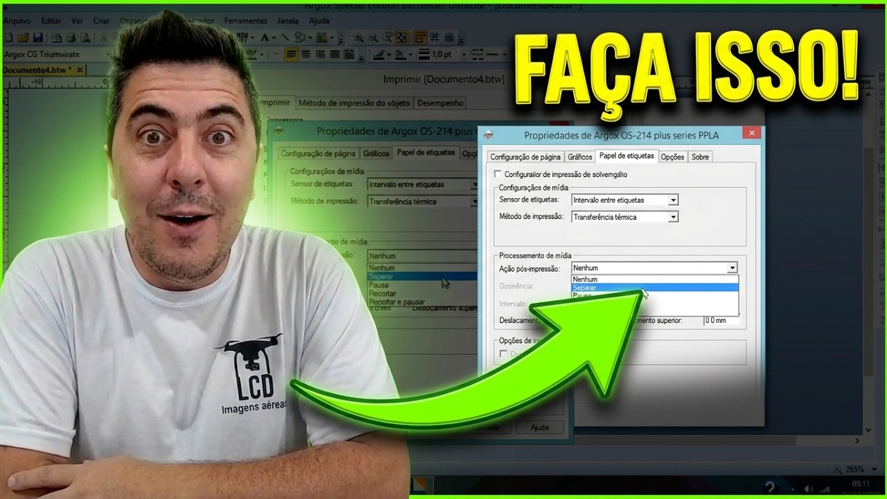 👉 EVITE DESPERDÍCIO de ETIQUETAS: Ajuste de Corte na OS 214 Plus da Argox