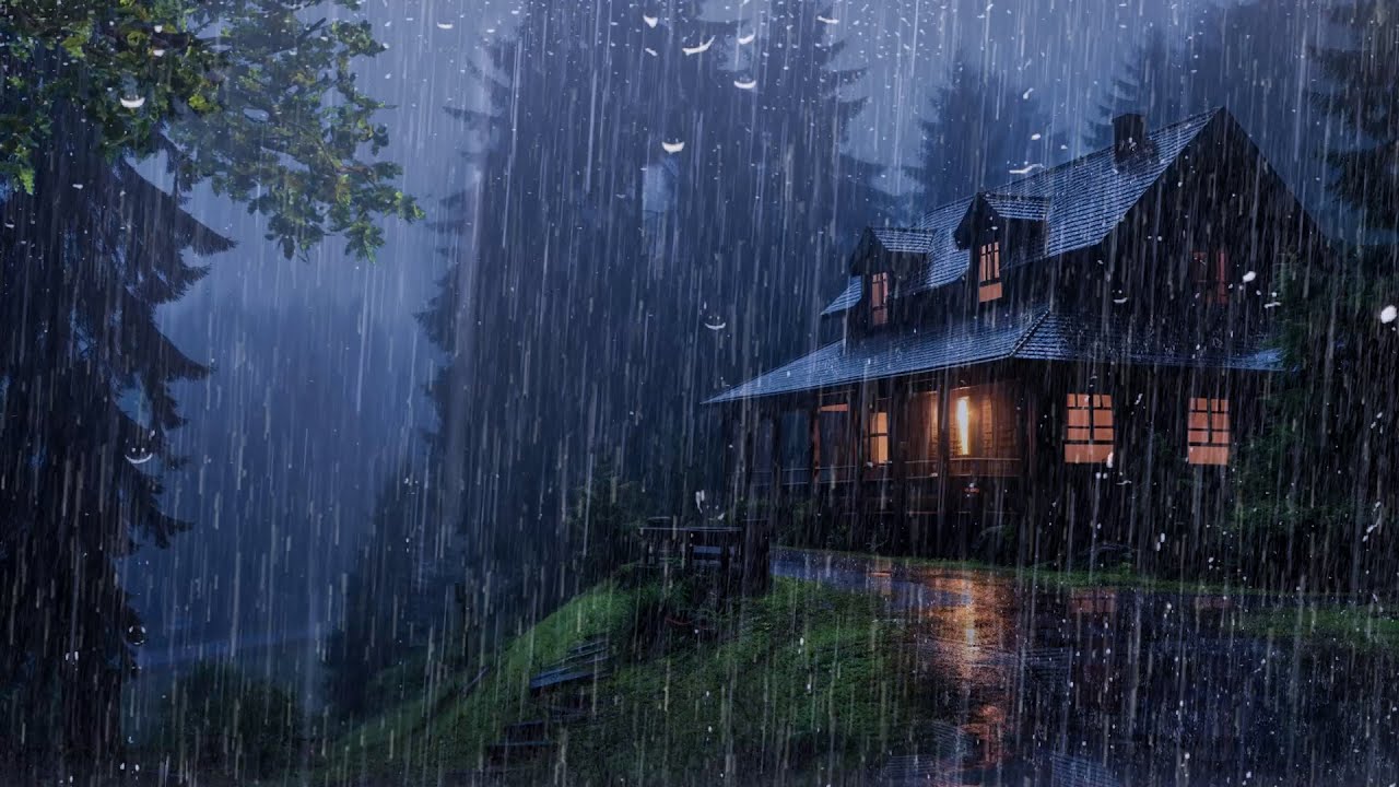 Heavy Rain To Sleep Immediately - Brown Noise for FAST Sleep - Deep Sleep with Rain Sounds