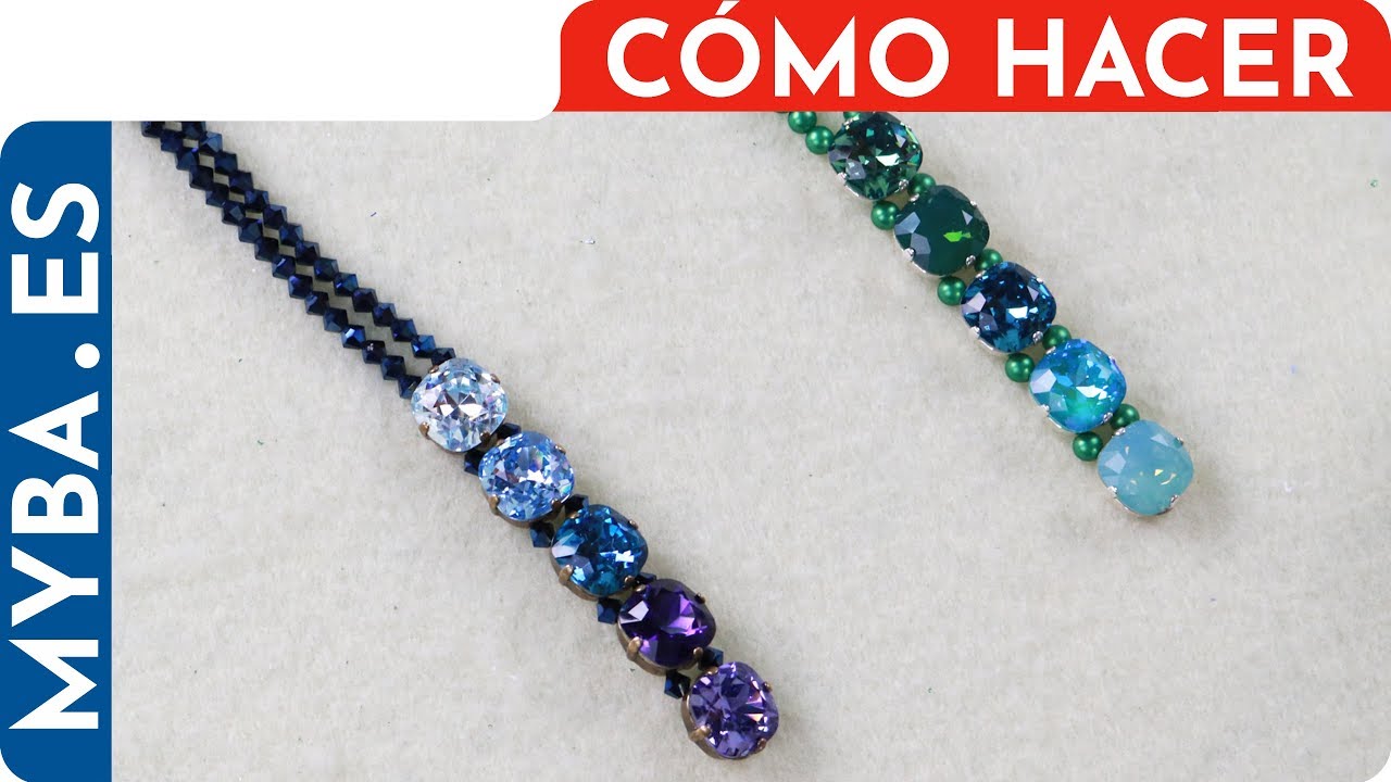 Cómo hacer collares joya DIY con Cristales de Swarovski paso a paso. Collares de noche y fiesta.