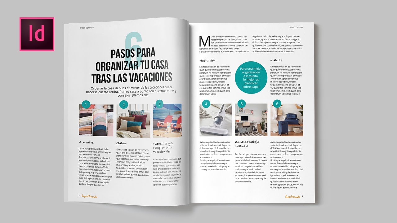 Cómo hacer una Doble Página de una Revista en Adobe Indesign | Revista