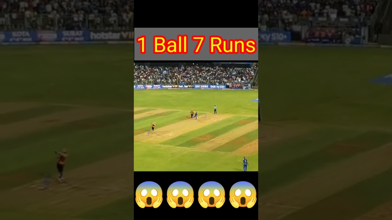 1 Ball 7 Runs MI vs SRH 😱😱 Unbelievable Moment #shorts #ipl2022