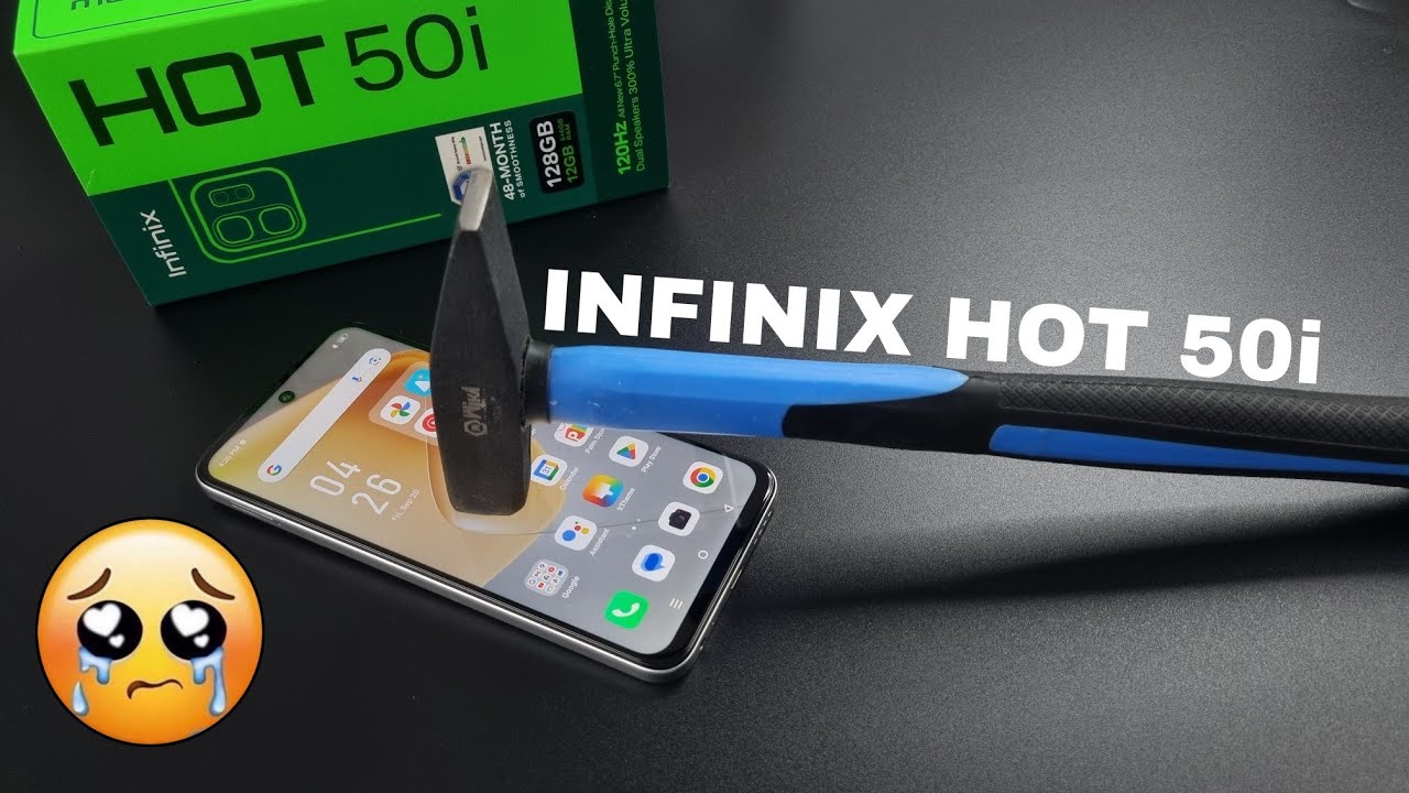 Infinix Hot 50i Screen Scratch Test 🔨🛠️ | Infinix Hot 50i Durability Test 🛠️