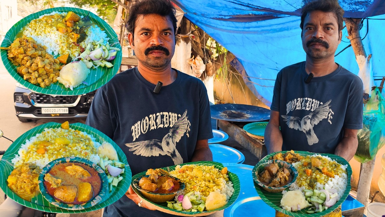 Unlimited Thali Rs.50/-Only | Best Veg & Nonveg Meal In Bhubaneswar | Street Food India