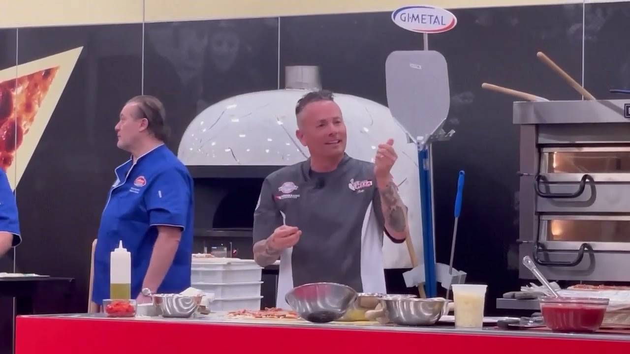 Tony Gemignani Thin Crust Chicago Tavern Style Pizza Demo at Pizza Expo