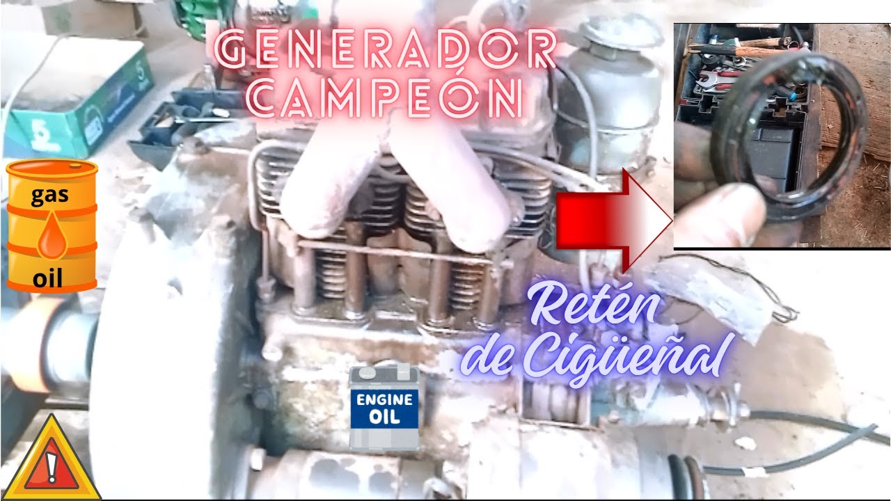 Cómo cambiar el retén de cigüeñal de un motor Campeón 18 CV