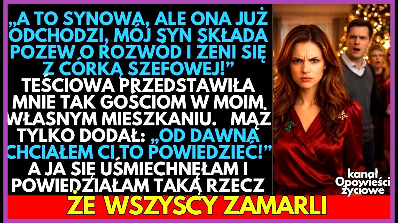 Synowa już ODCHODZI, a syn składa pozew o rozw&oacute;d i żeni się z c&oacute;rką szefowej!&mdash;ogłosiła TEŚCIOWA