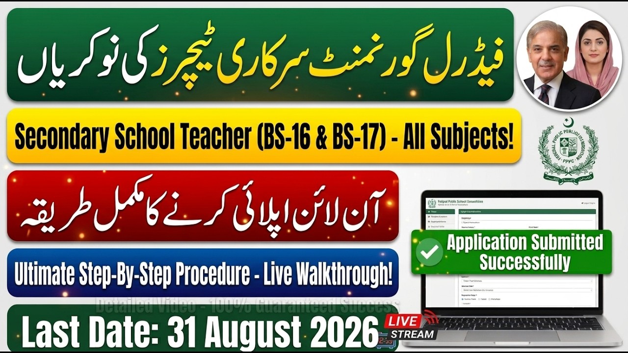 FPSC SST Jobs 2026 Online Apply | Secondary School Teacher Jobs | How To Apply For Teaching Job