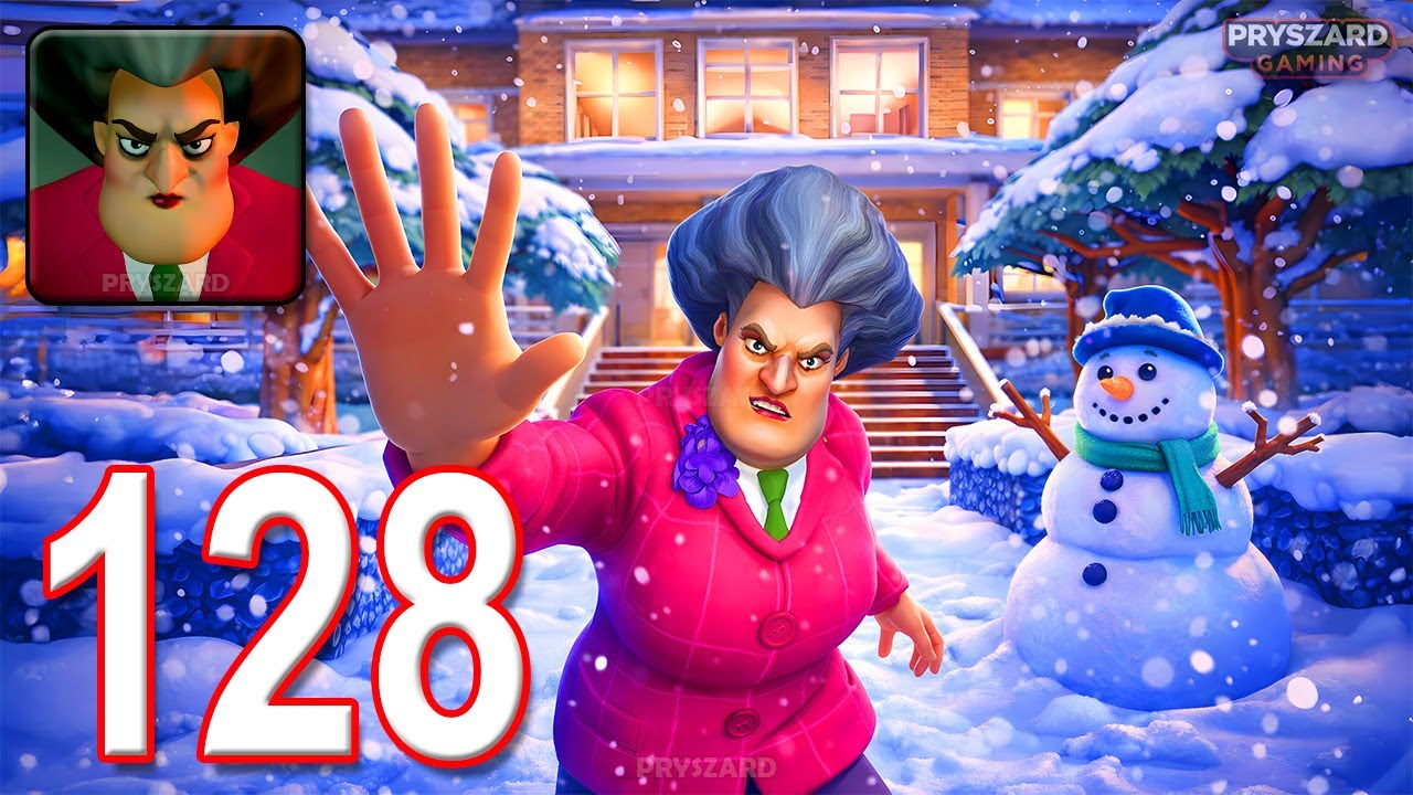 Scary Teacher 3D - Gameplay Walkthrough Part 128 - Christmas Snow & Winter Levels (iOS, Android)