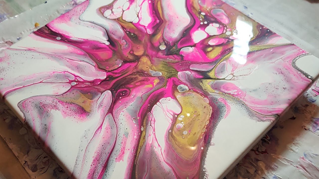 Acrylic Pouring l Stretched Bloom l Abstract Art l No Silicone